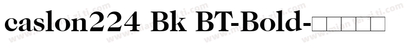 caslon224 Bk BT-Bold字体转换